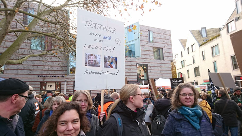 Demo gegen Covance am 23.11.2019 in der Innenstadt von Münster