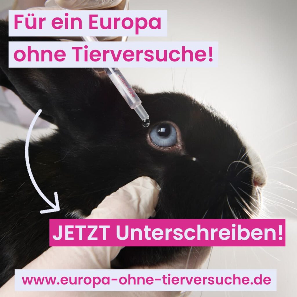 Nestwerk unterstützt „Europa ohne Tierversuche“